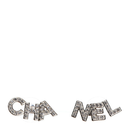 Chanel Crystal Pearl Signature Stud Earrings Gold 1 of 5