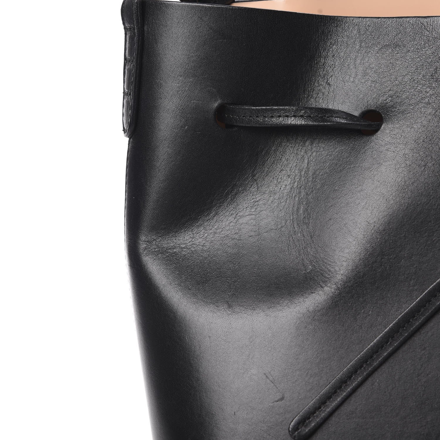 Mansur Gavriel Vegetable Tanned Calfskin Bucket Bag Black Ballerina 19 of 19