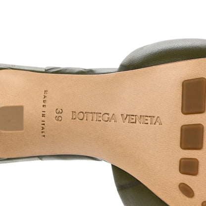 Bottega Veneta Nappa Quilted Rubber Lido Mule Sandals 39 Khaki 7 of 9