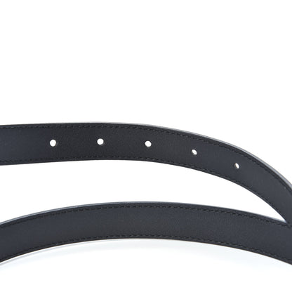 Gucci Moon Calfskin Pearl Double G 20mm Belt 80 32 Black Cream 3 of 4