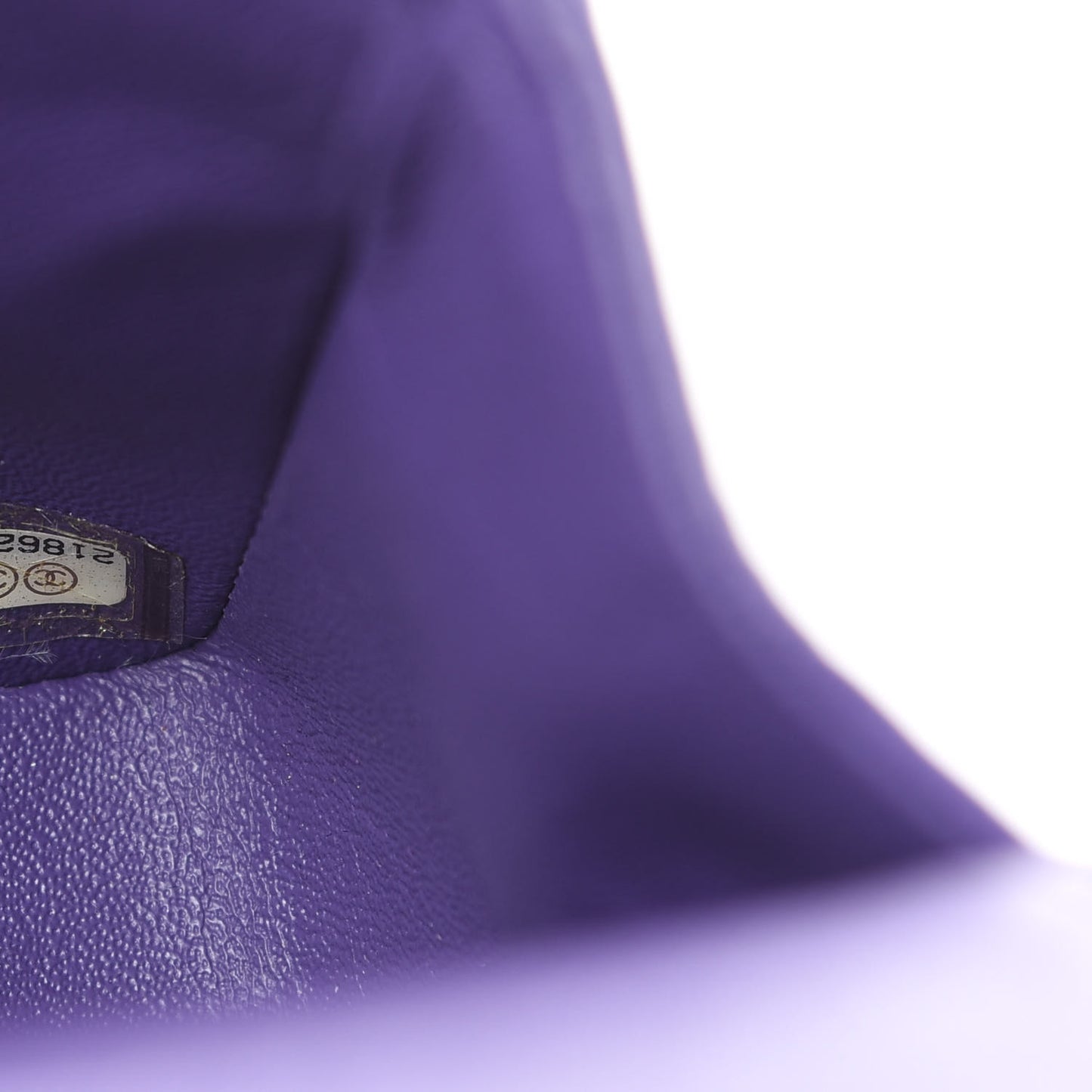 Lambskin Quilted Medium Double Flap Purple