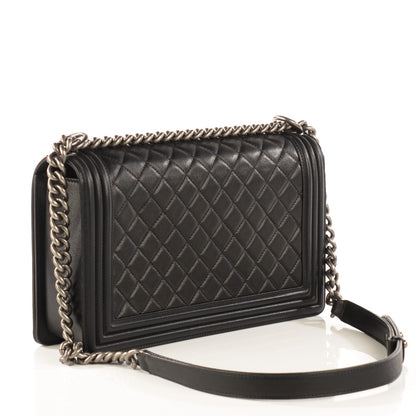 Chanel Calfskin Quilted New Medium Boy Flap Black 3 of 9