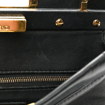 Fendi Nappa Mini Peekaboo Iconic Satchel Black 14 of 14