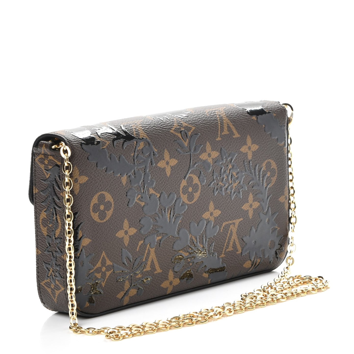 Monogram Blossom Pochette Felicie Chain Wallet Black