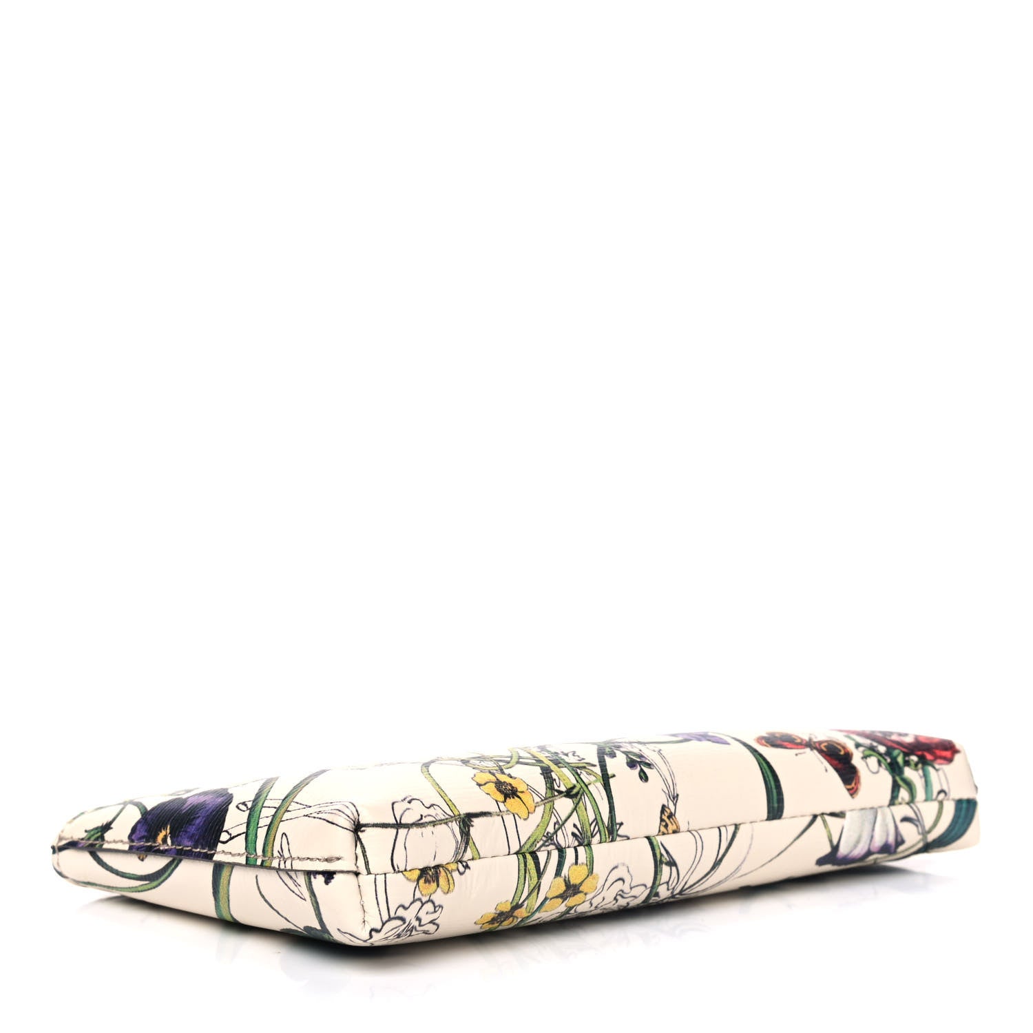 Gucci Calfskin Flora Infinity Small Zip Pouch White 3 of 4