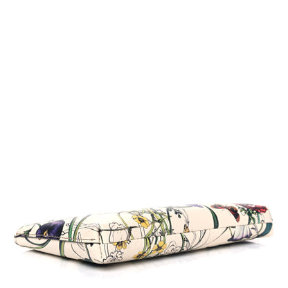 Gucci Calfskin Flora Infinity Small Zip Pouch White 3 of 4