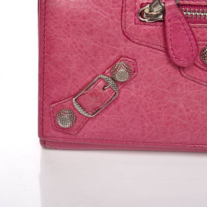 Balenciaga Agneau Giant 12 Silver Hardware Money Wallet Cyclamen 8 of 12