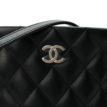 Chanel Lambskin Quilted Uniform Crossbody Bag Black 9 of 11