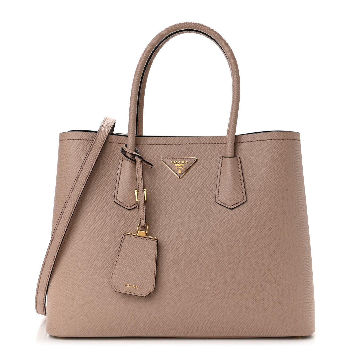 Prada Saffiano Cuir Large Double Bag Cammeo 1 of 9
