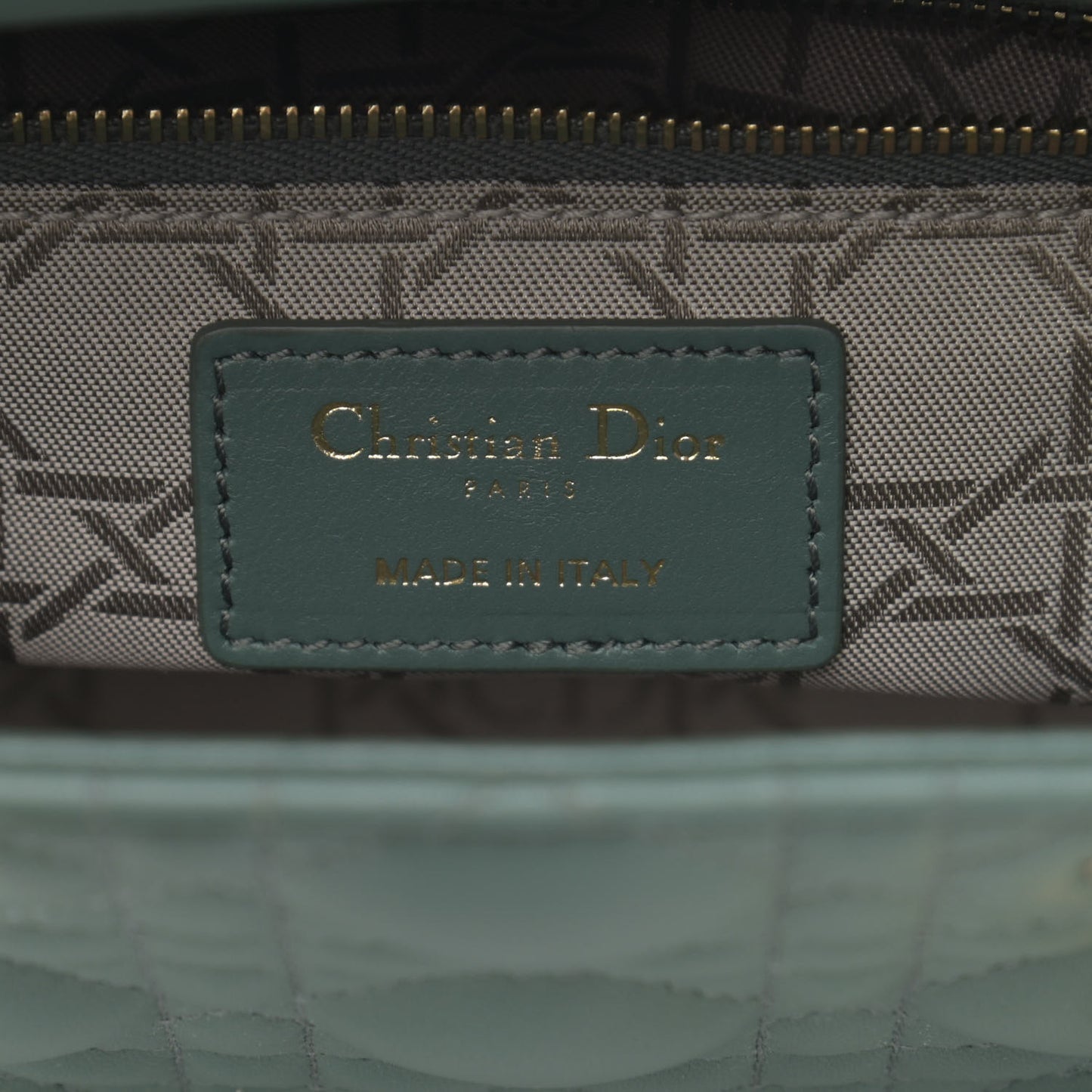 Lambskin Cannage Small My ABCDior Lady Dior Army Green