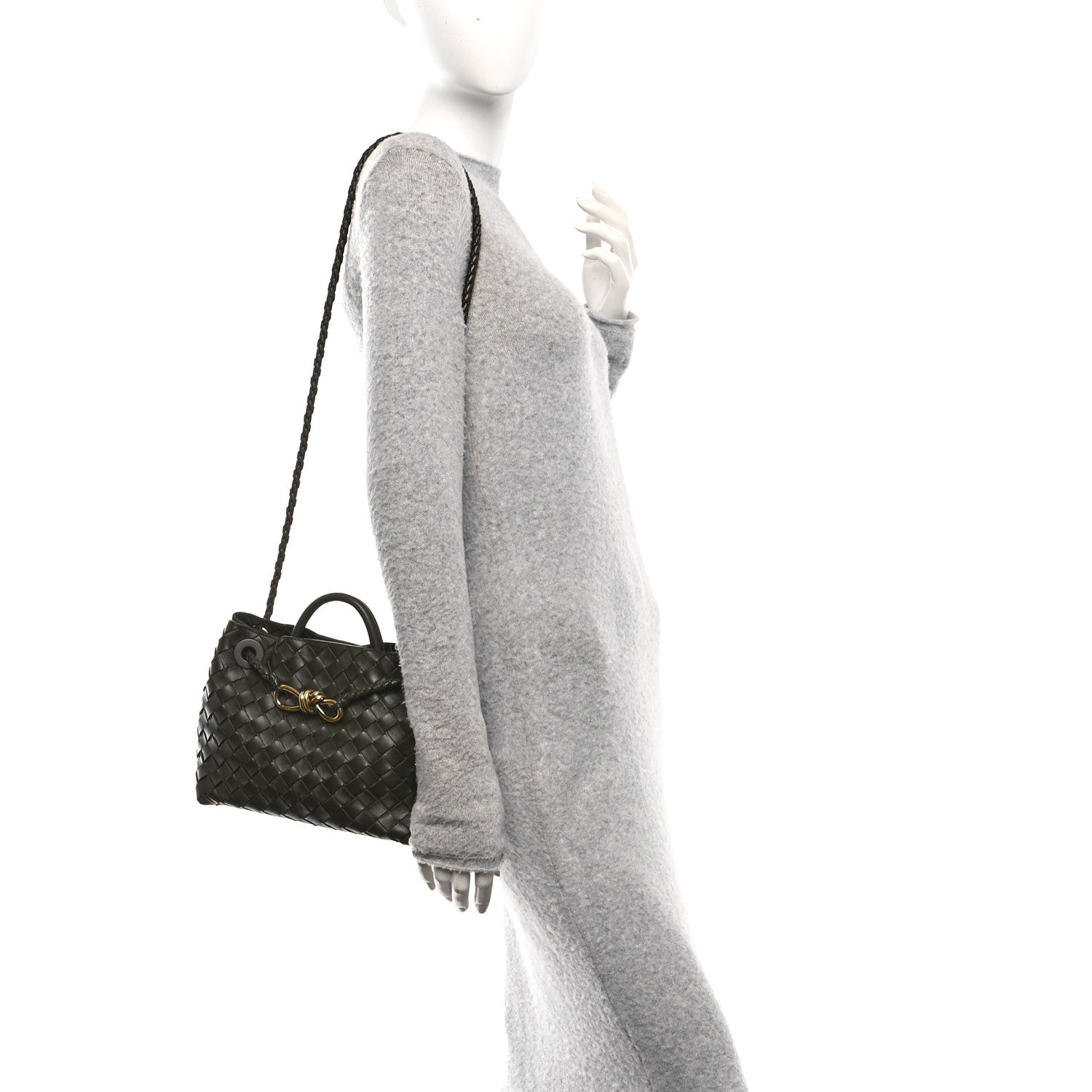 Bottega Veneta Nappa Intrecciato Small Andiamo Shoulder Bag Cypress 2 of 12