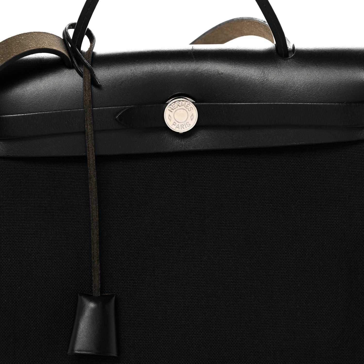 Hermes Military Toile Vache Hunter Herbag Zip Retourne 31 PM Black 9 of 11