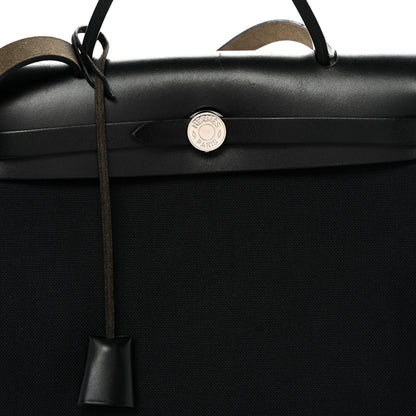 Hermes Military Toile Vache Hunter Herbag Zip Retourne 31 PM Black 9 of 11