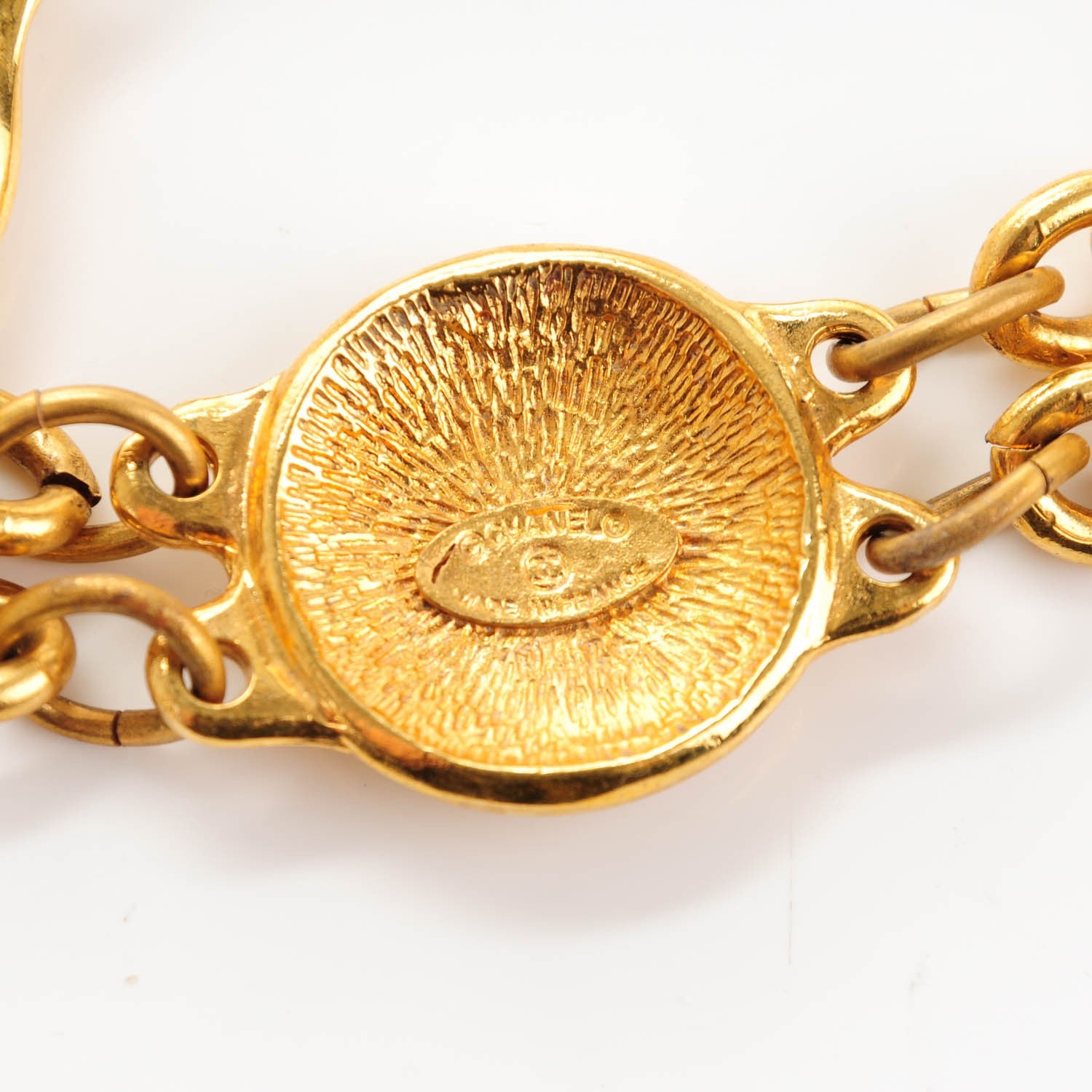 Chanel CC Medallion Short Necklace Gold 3 of 3