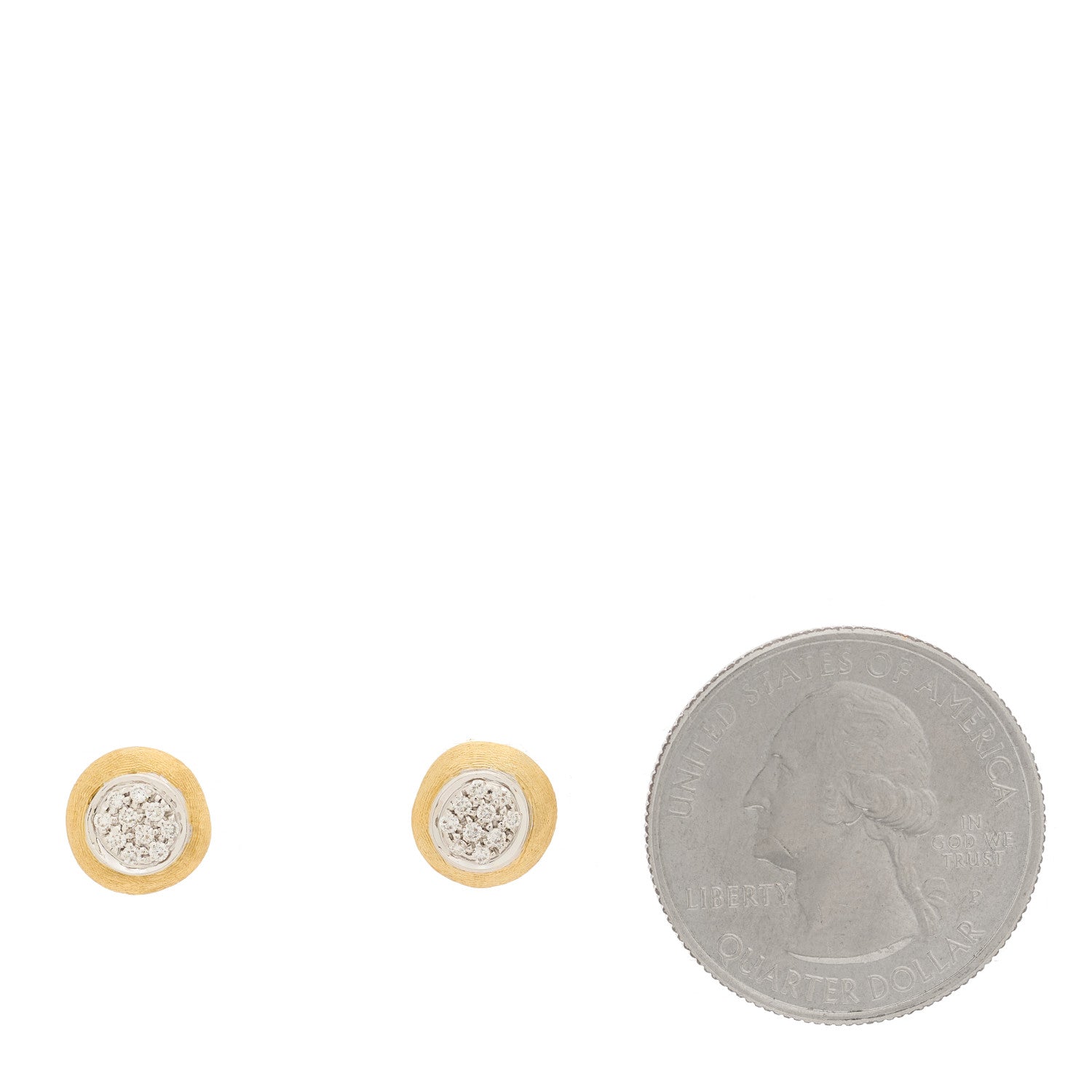 Marco Bicego 18K Yellow White Gold Diamond Jaipur Earrings 2 of 5