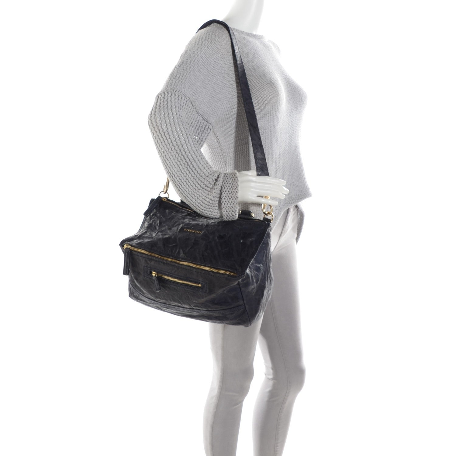 Givenchy Tumbled Sheepskin Medium Pandora Navy 2 of 7