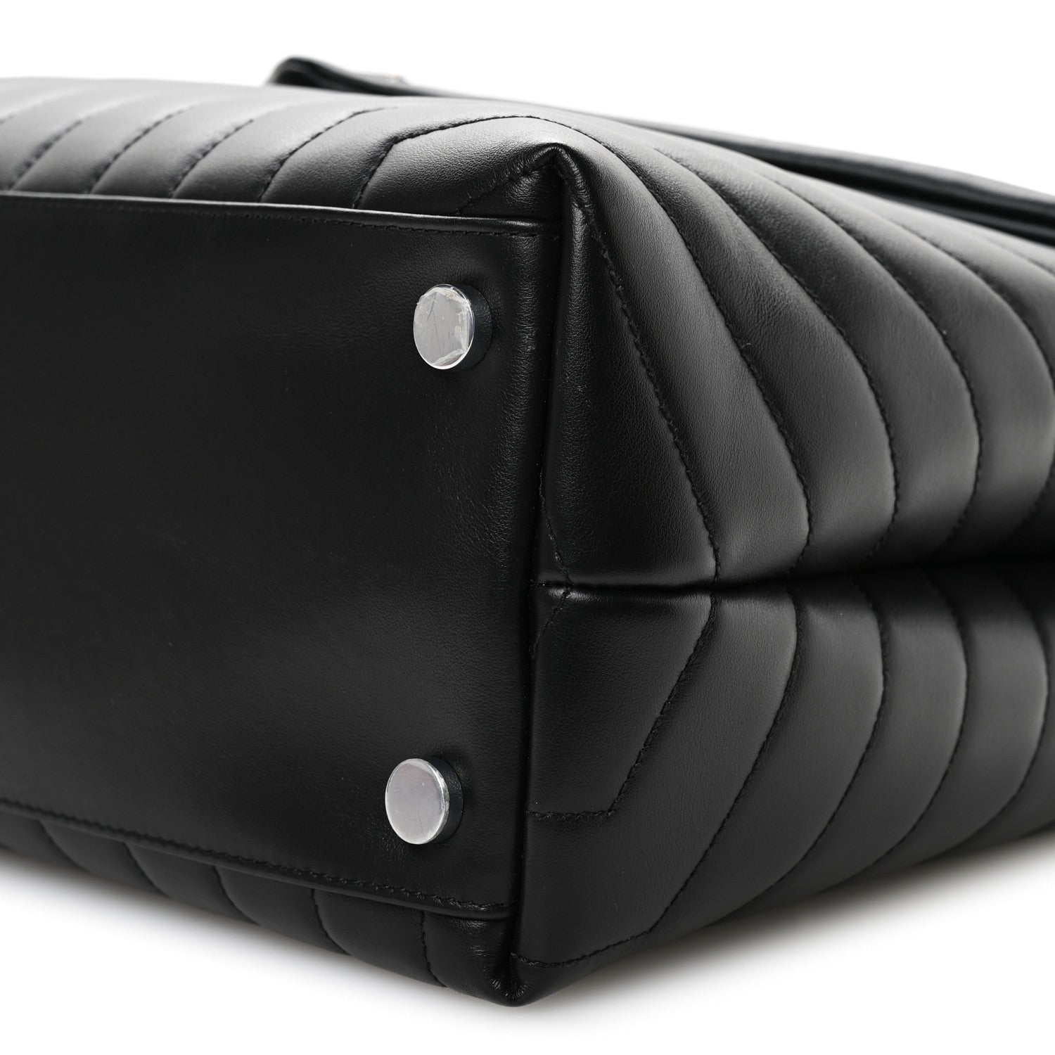 Saint Laurent Calfskin Y Quilted Monogram Large Loulou Chain Satchel Black 10 of 10