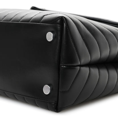 Saint Laurent Calfskin Y Quilted Monogram Large Loulou Chain Satchel Black 10 of 10
