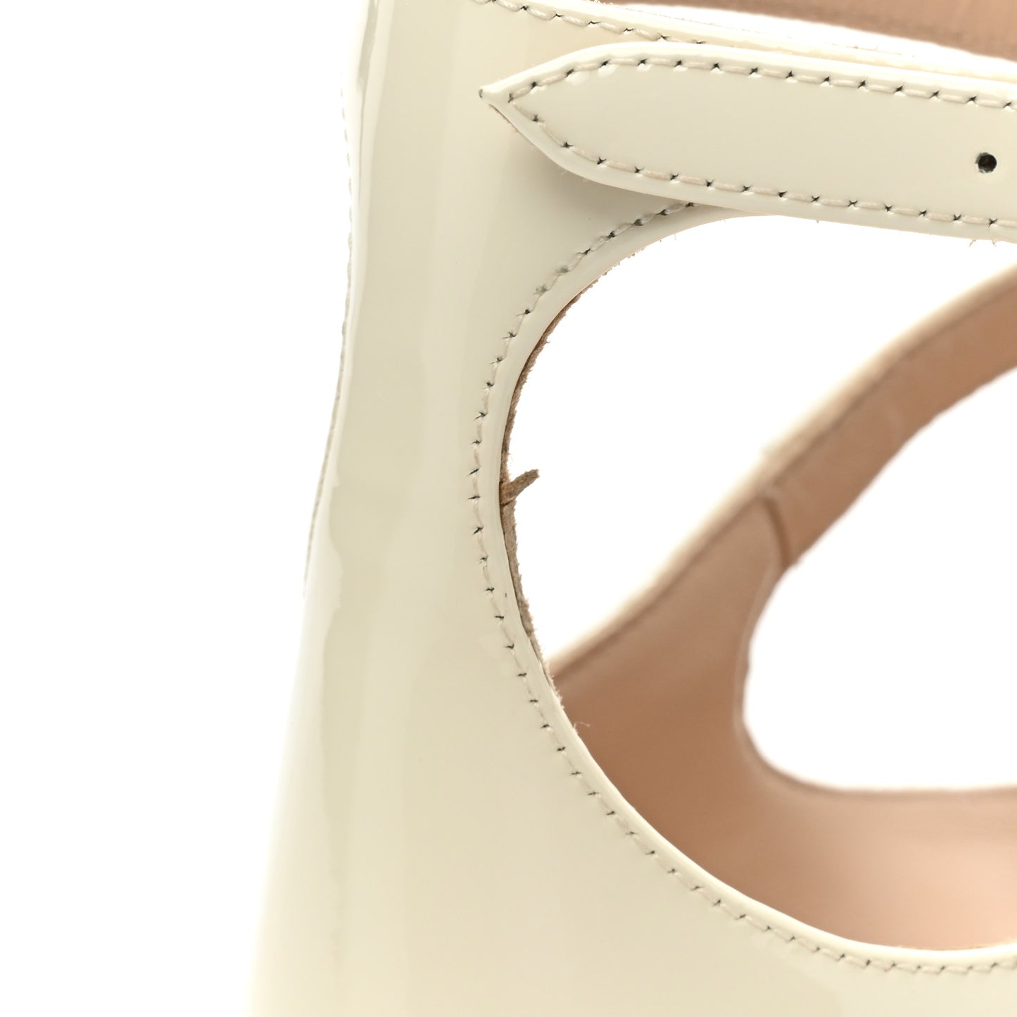 Patent Calfskin Aime Ballet Flats 36.5 White