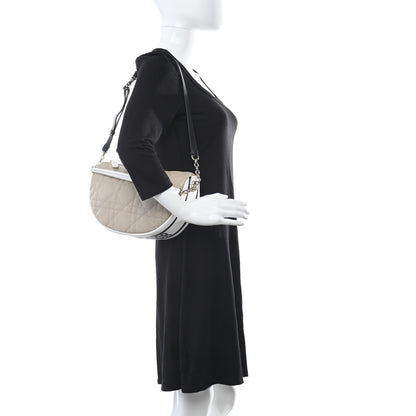 Christian Dior Lambskin Cannage Medium Dior Vibe Hobo Bag Beige 2 of 10