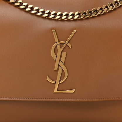 Saint Laurent Smooth Calfskin Suede Medium Reversible Monogram Kate Satchel Light Ochre 14 of 21