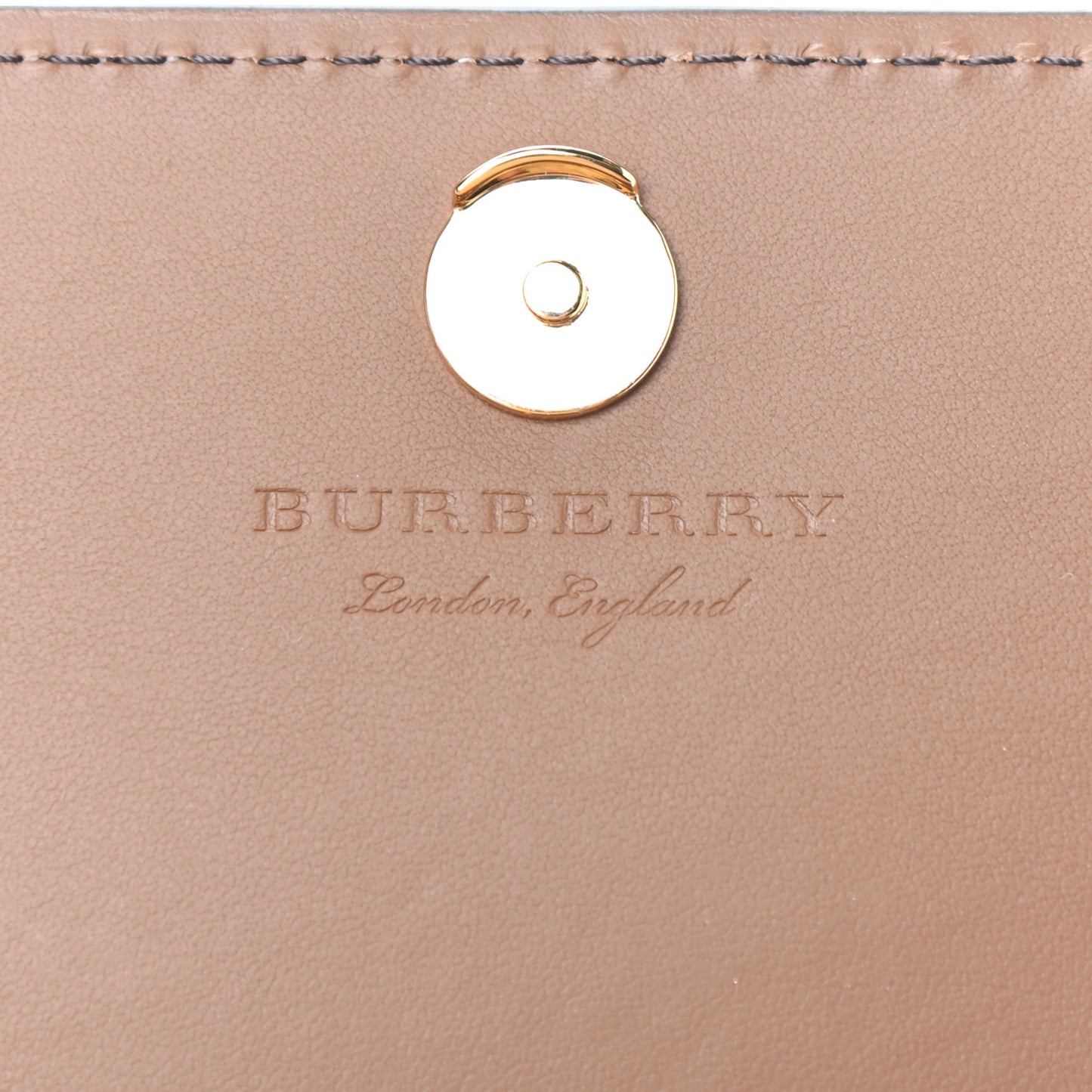 Derby Calfskin House Check Wallet On Chain Tan