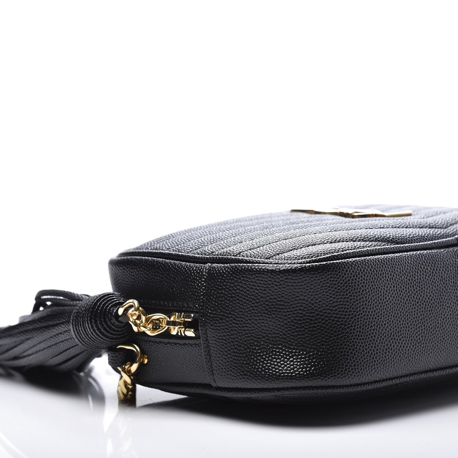 Saint Laurent Grain De Poudre Matelasse Monogram Mini Lou Camera Bag Black 7 of 10