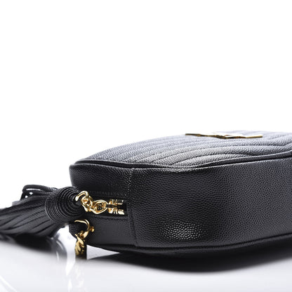Saint Laurent Grain De Poudre Matelasse Monogram Mini Lou Camera Bag Black 7 of 10