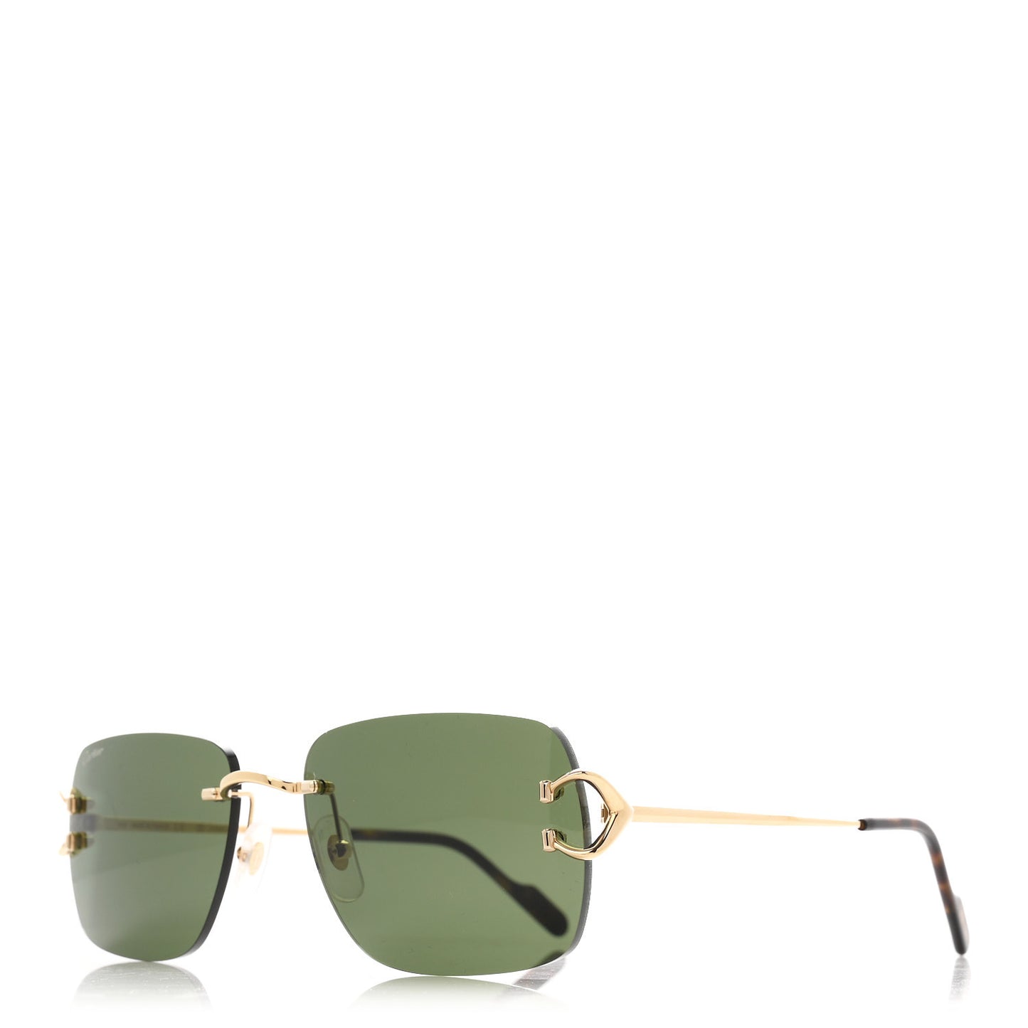 Metal Classic C De Cartier Sunglasses CT0330S Gold Green