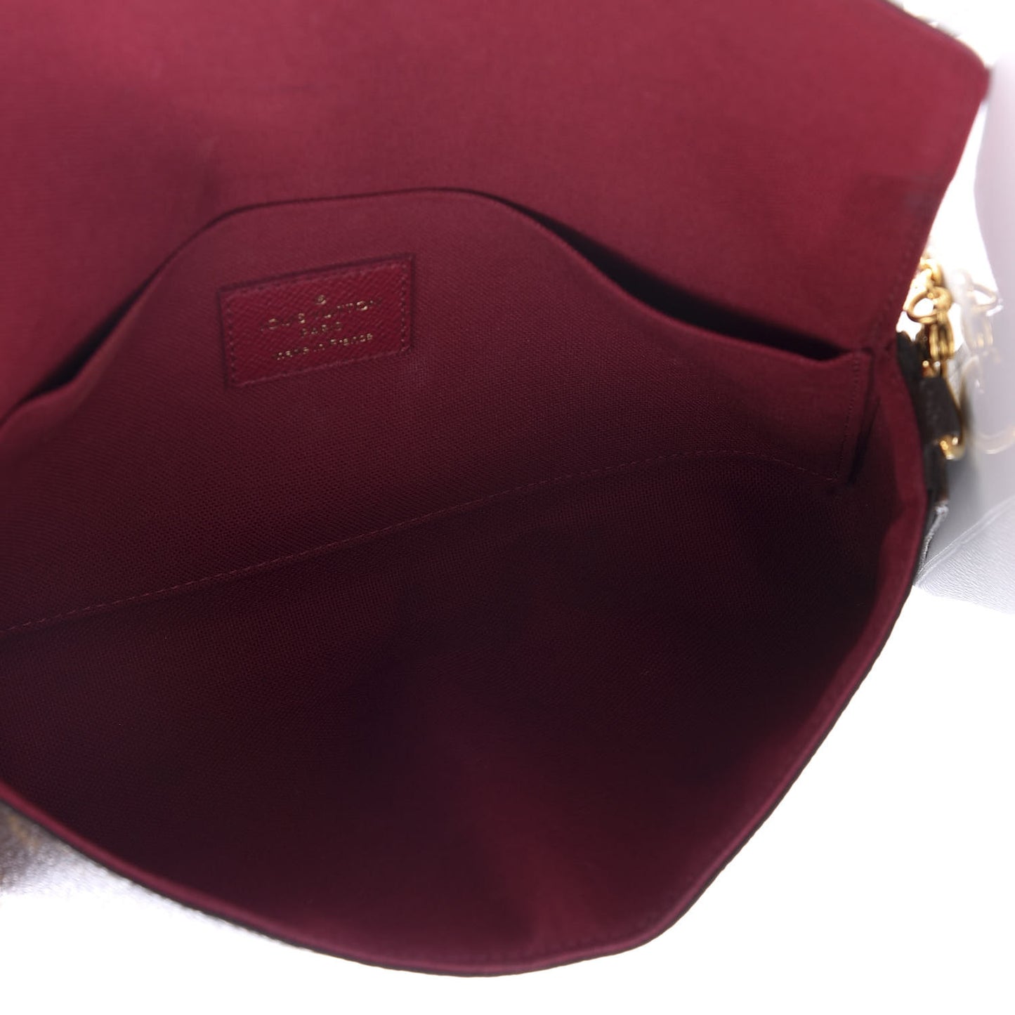 Monogram Pochette Felicie Chain Wallet Fuchsia