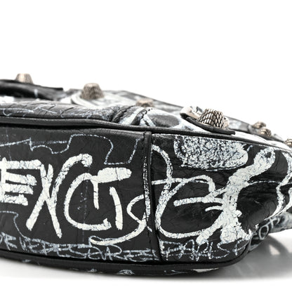 Balenciaga Agneau Arena Graffiti Le Cagole Shoulder Bag XS Black 10 of 11