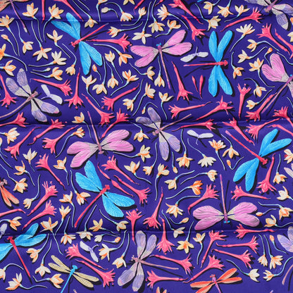 Hermes Silk Dragonflies Scarf 70 Iris Rose Turquoise 1 of 6