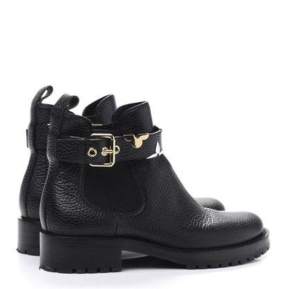 Louis Vuitton Calfskin Fast Ride Ankle Boots 37 Black 4 of 8