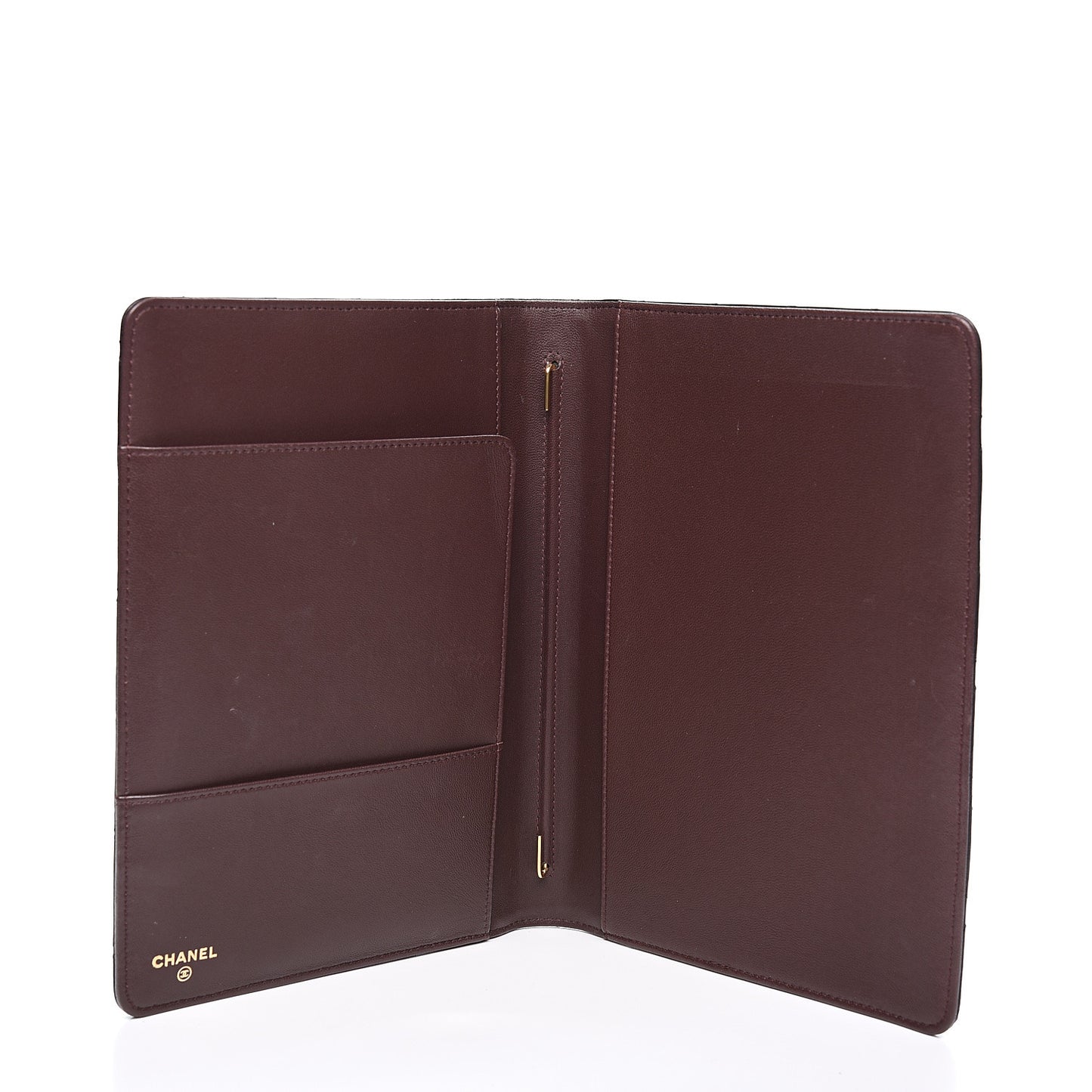 Lambskin Quilted Large Agenda Cover Black