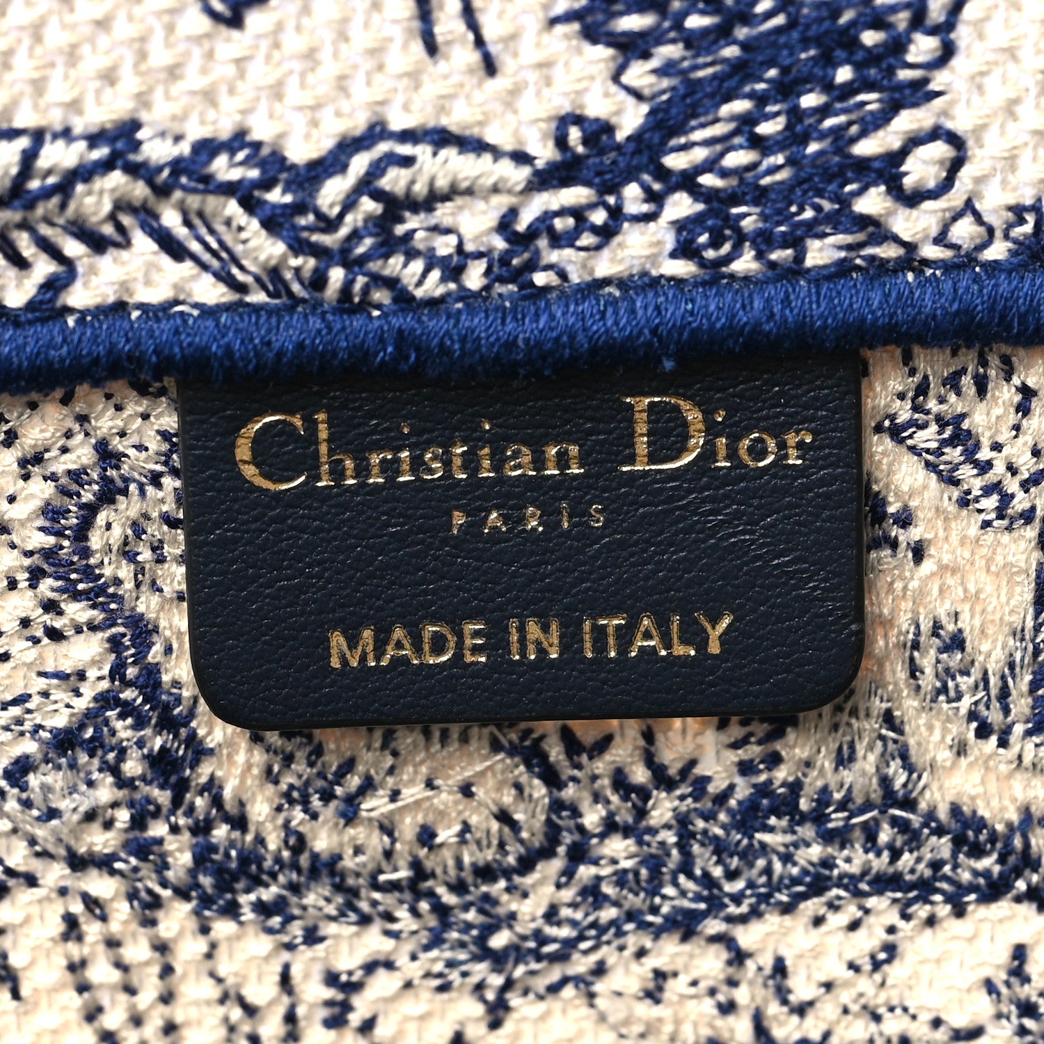 Christian Dior Canvas Embroidered Medium Dioriviera Toile De Jouy Book Tote Blue 6 of 14