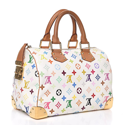 Louis Vuitton Monogram Multicolor Speedy 30 White 3 of 16