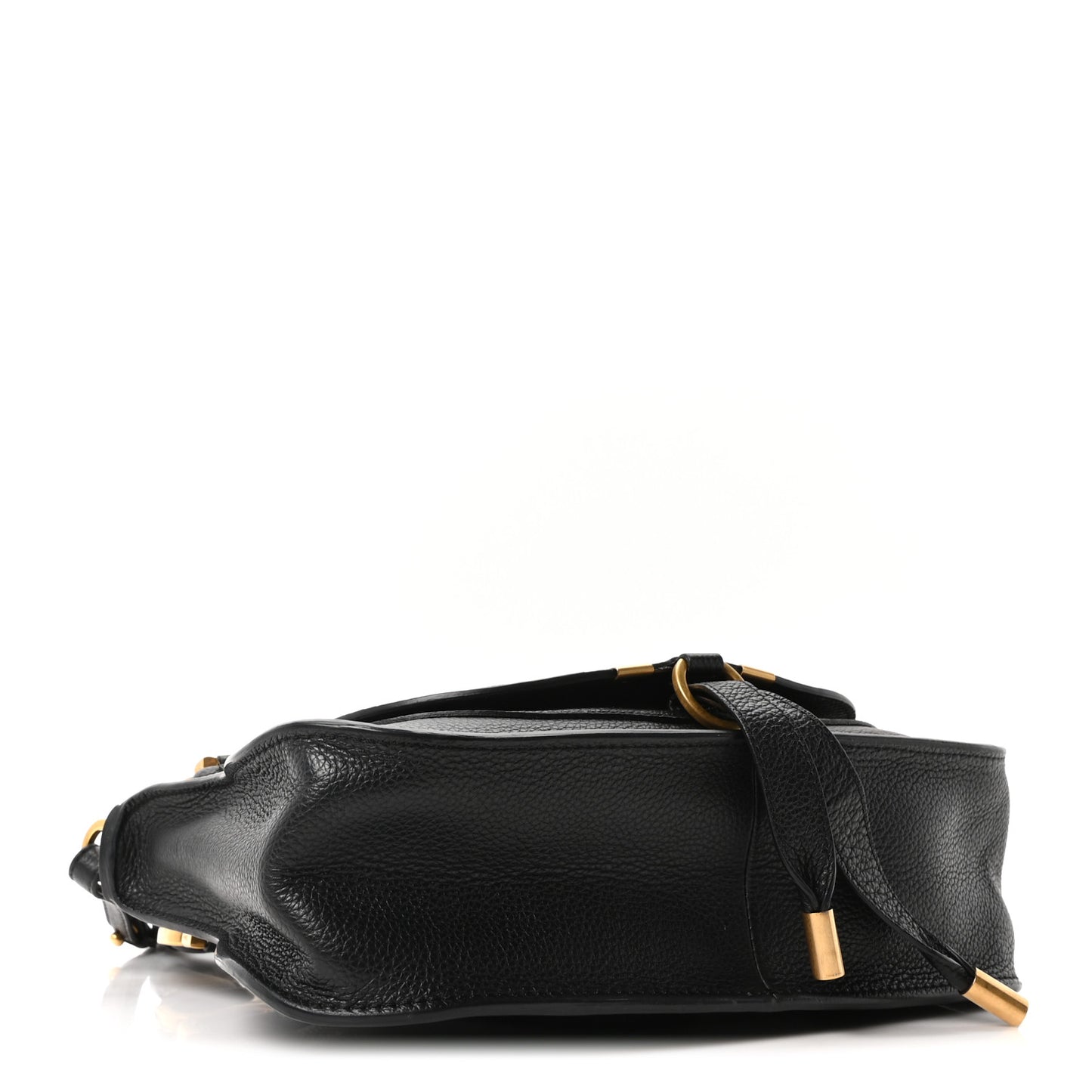 Calfskin Small Marcie Satchel Black
