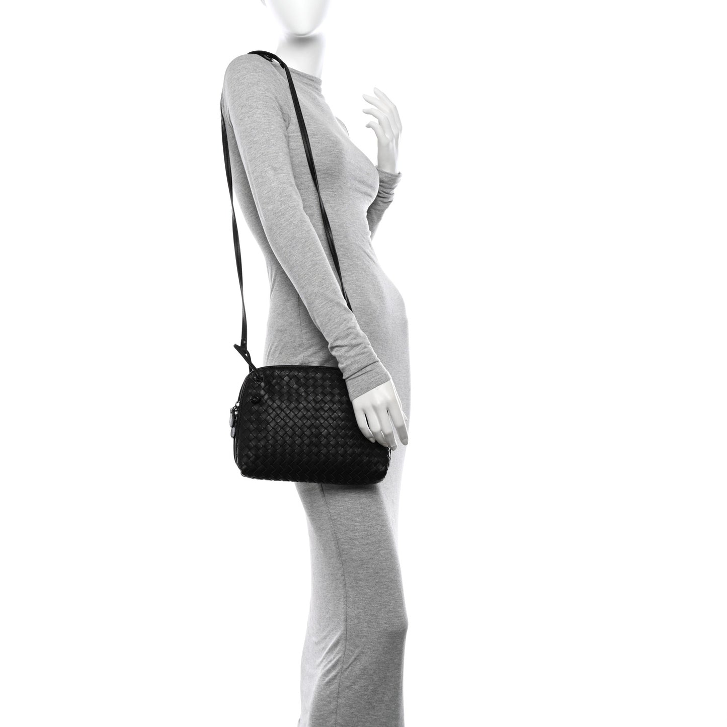 Nappa Intrecciato Nodini Bag Ebano
