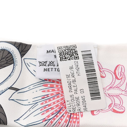 Hermes Silk Precious Paradise Twilly Rose Pale White Bleu 3 of 4