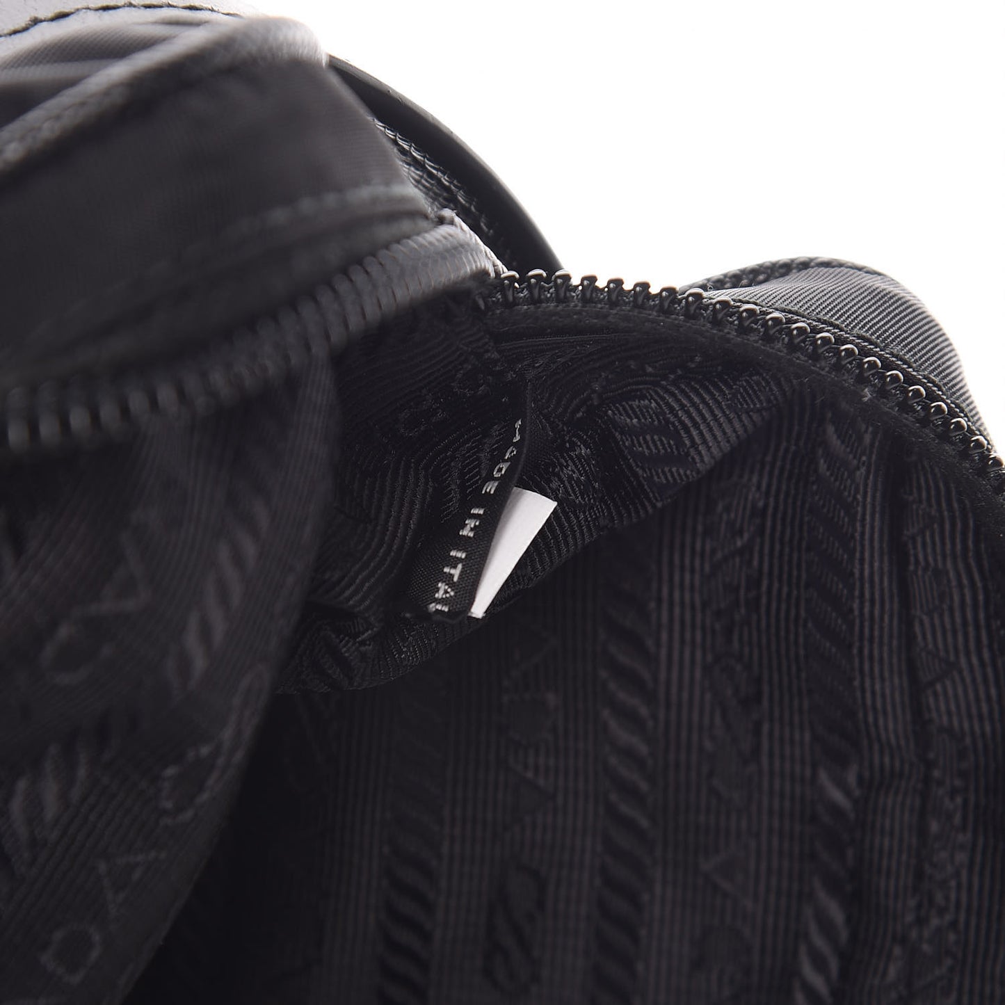 Tessuto Nylon Saffiano Belt Bag Black