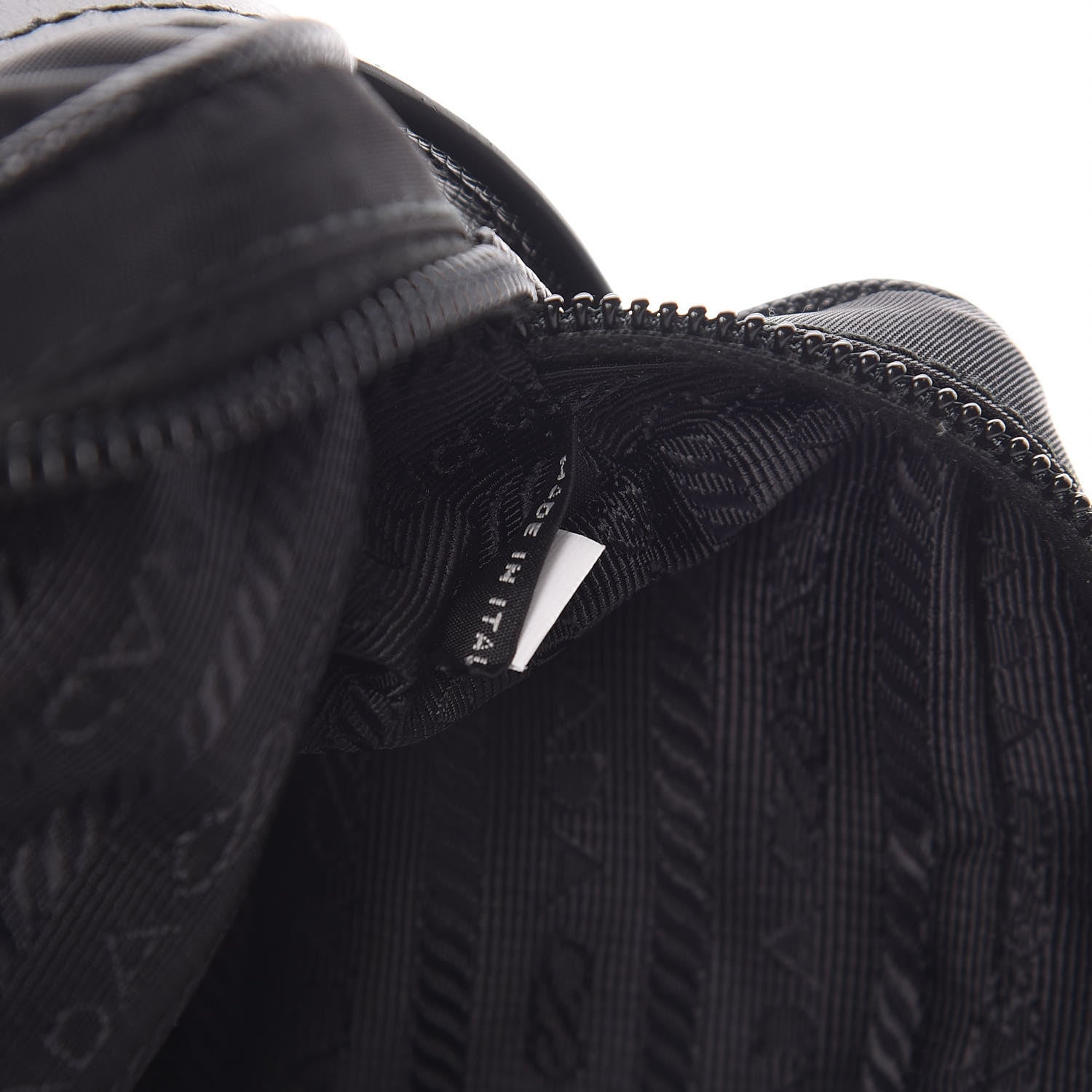 Prada Tessuto Nylon Saffiano Belt Bag Black 7 of 10