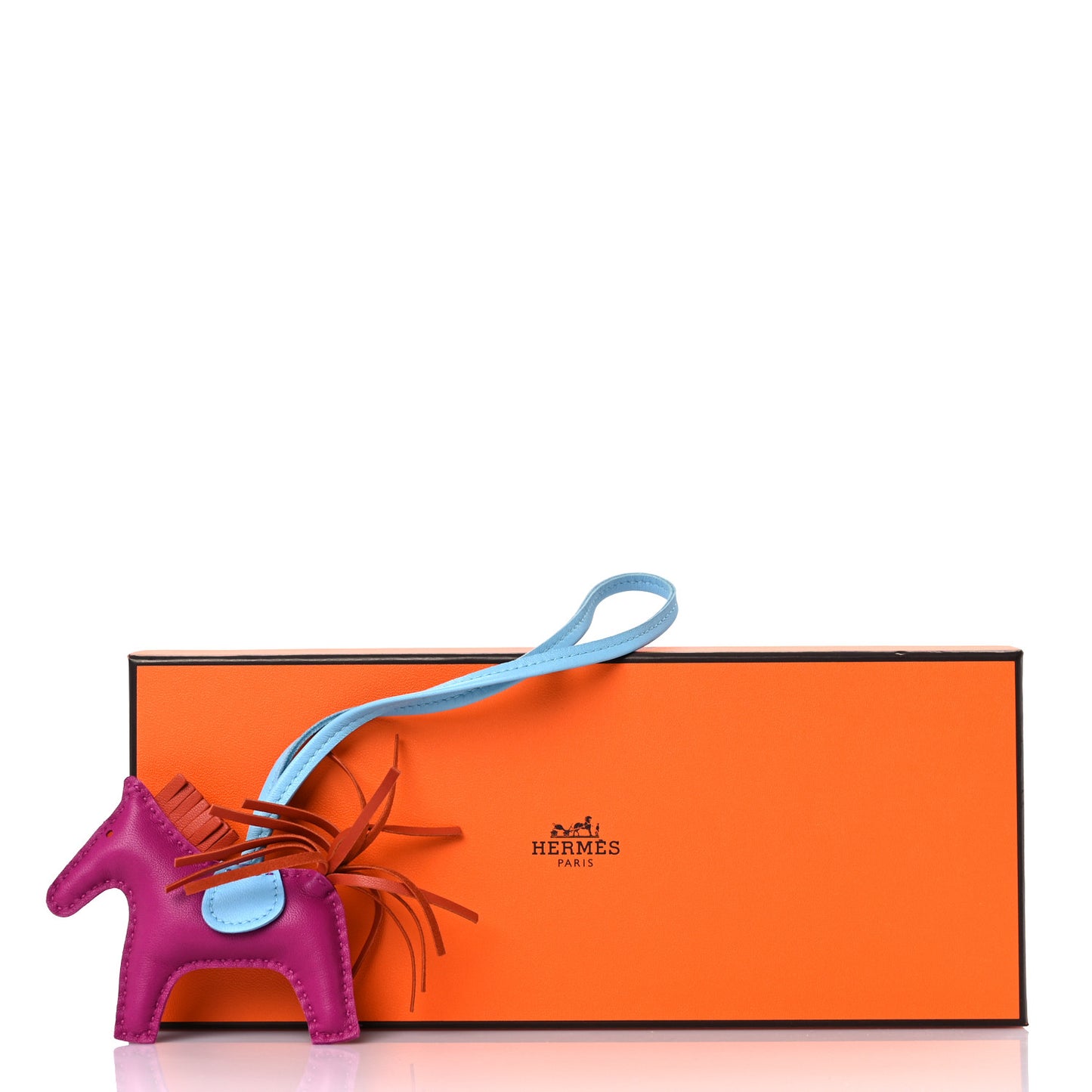 Milo Lambskin Grigri Rodeo Horse Bag Charm PM Rose Pourpre Cornaline Celeste