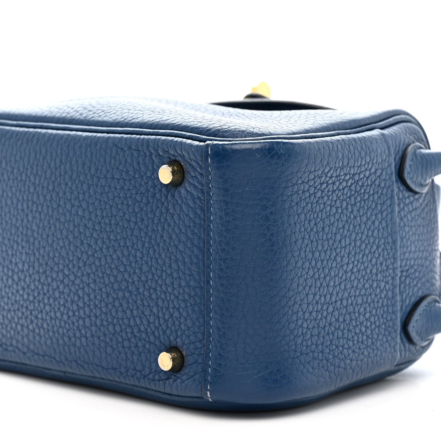 Hermes Taurillon Clemence Mini Lindy 20 Deep Bleu 10 of 21