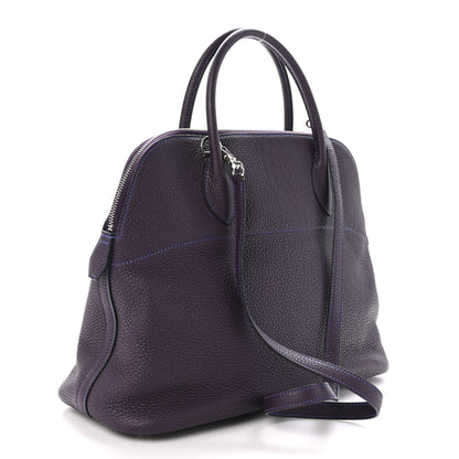 Hermes Taurillon Clemence Horseshoe Bolide 35 Raisin Bleu Electrique 3 of 12