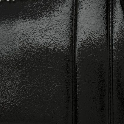 Marc Jacobs Shiny Calfskin Faux Shearling Large The Traveler Tote Bag Black 11 of 12
