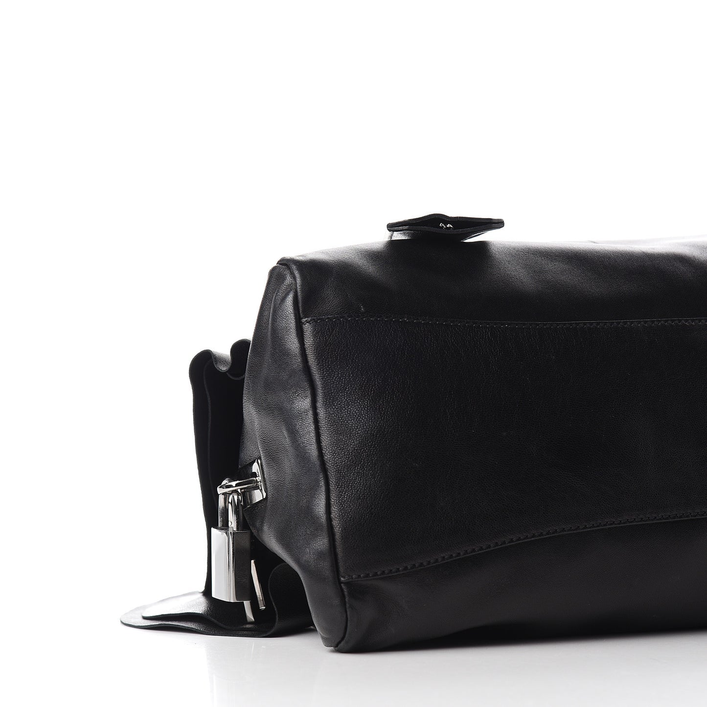 Nappa Ruffle Bauletto Black