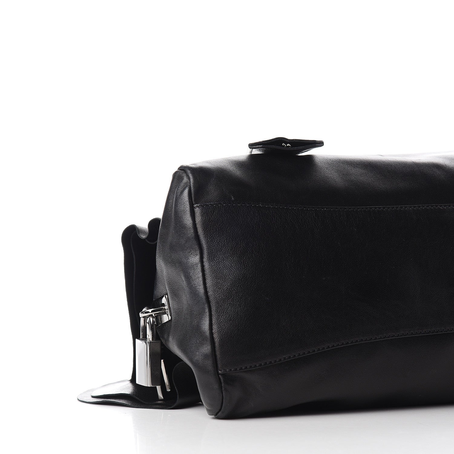 Prada Nappa Ruffle Bauletto Black 7 of 9