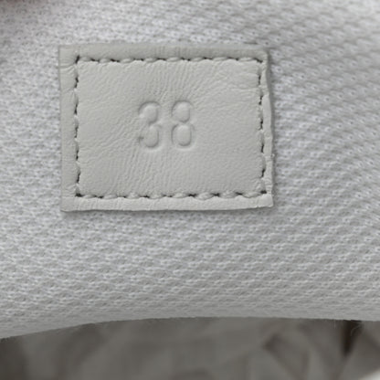 Hermes Technical Canvas Calfskin Womens Drive Sneakers 38 White 6 of 10