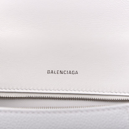 Balenciaga Grained Calfskin Small Hourglass Top Handle Bag White 8 of 13