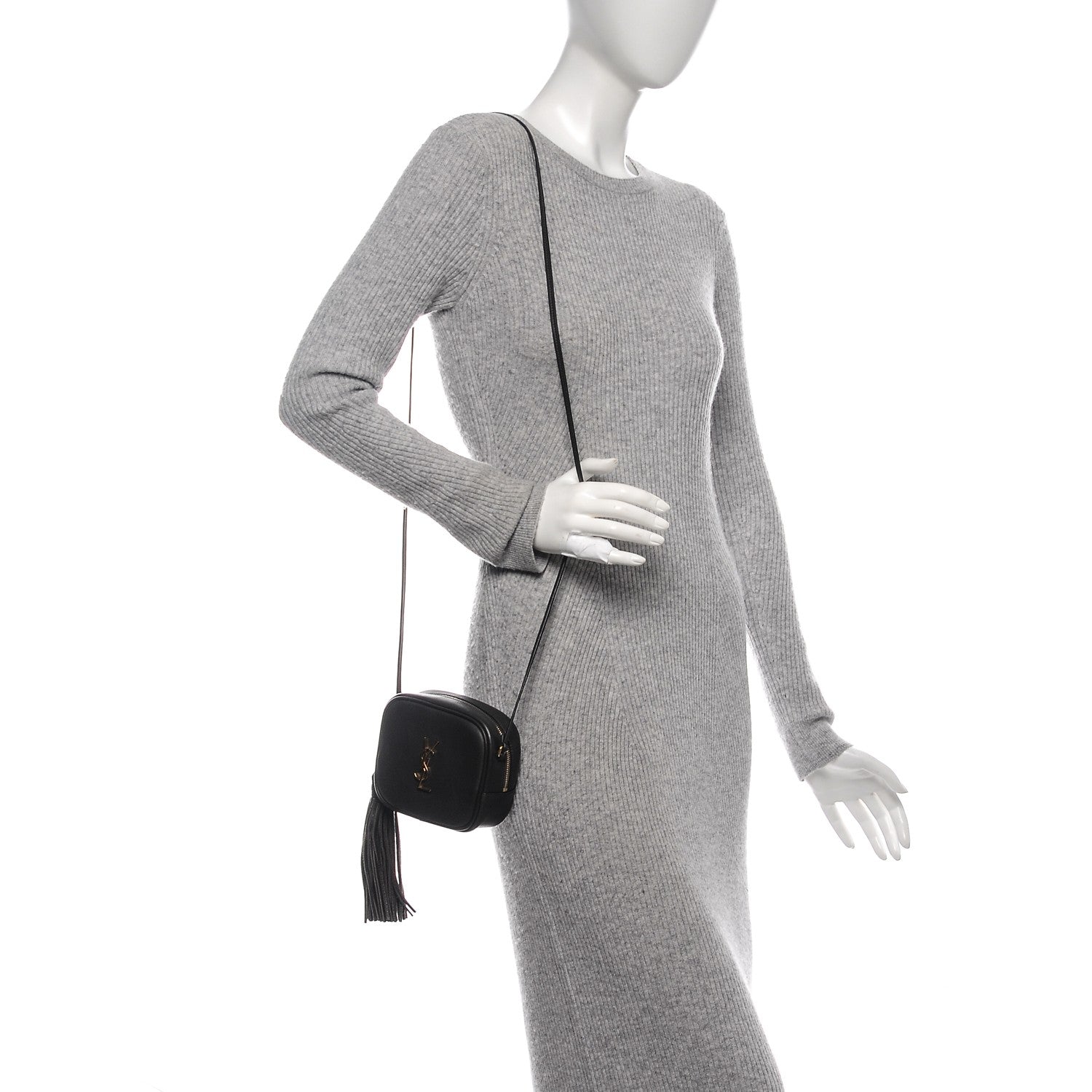 Saint Laurent Nappa Monogram Blogger Bag Dark Grey 2 of 6